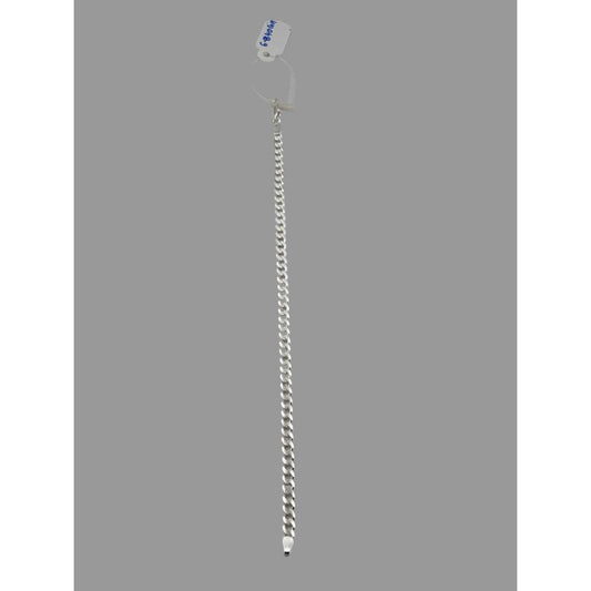 925 Sterling Silver Diamond Cut Curb Chain Bracelet, 8 Inch