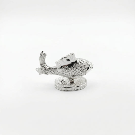 Silver Small Fish Idol – Auspicious Matsya Charm for Pooja & Gifting 11G