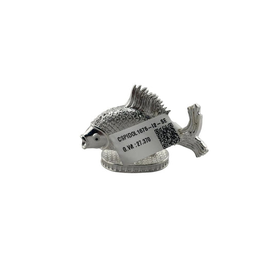 Silver Small Fish Idol – Auspicious Matsya Charm for Pooja & Gifting 27G
