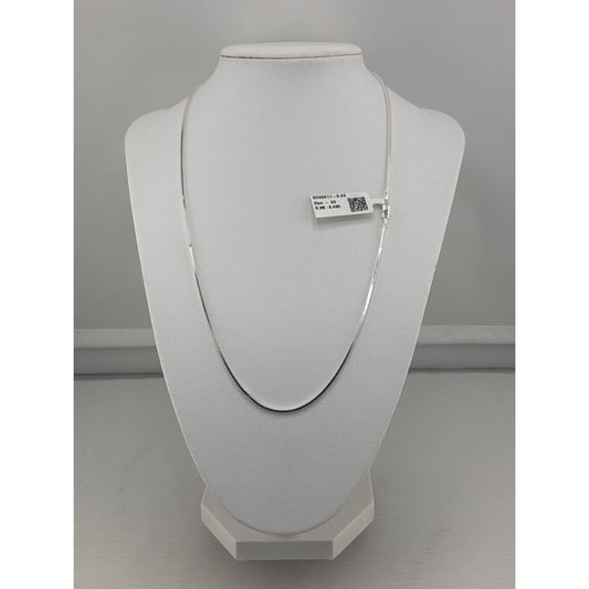 925 Sterling Silver Snake Chain Necklace – Smooth Flat