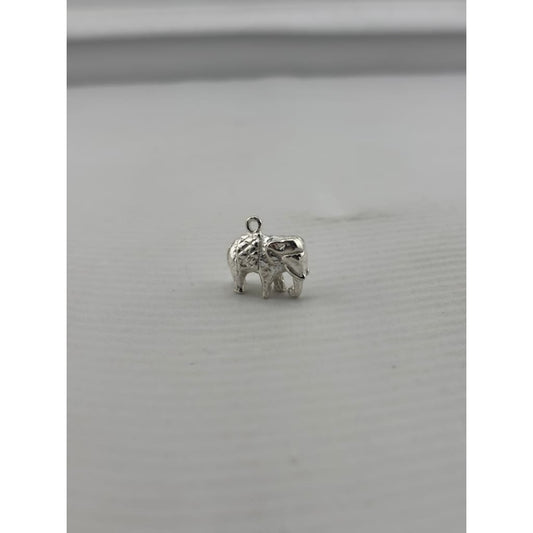 925 Sterling Silver Standing Elephant Pendant - 5.18 g