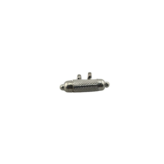925 Sterling Silver Taweez Pendant – Textured Barrel