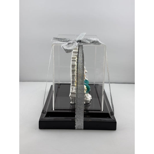 999 Pure Silver Ganesha & Lakshmi Idol 145gm in Protective