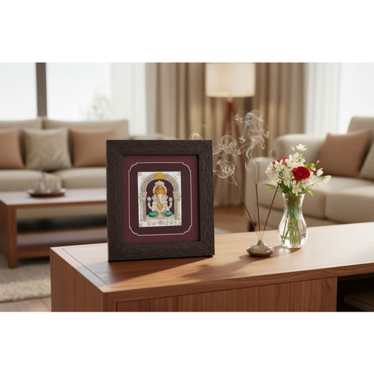 999 Pure Silver Ganesha Photo Frame 20gm – Auspicious