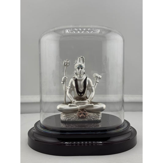 999 Pure Silver Lord Shiva Idol 35G in Protective Acrylic