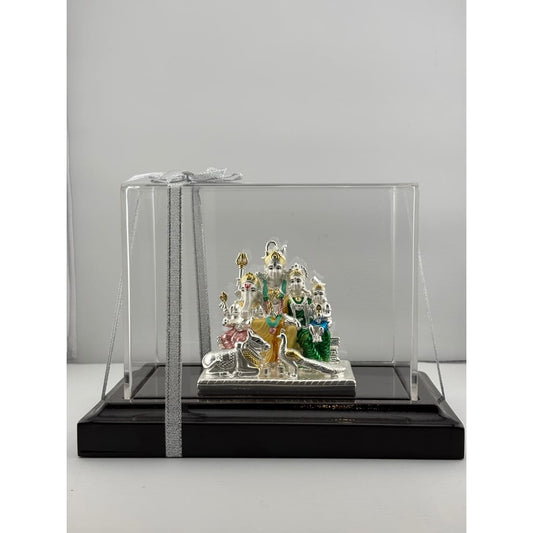 999 Pure Silver Shiva Parivar Idol 80gm in Protective