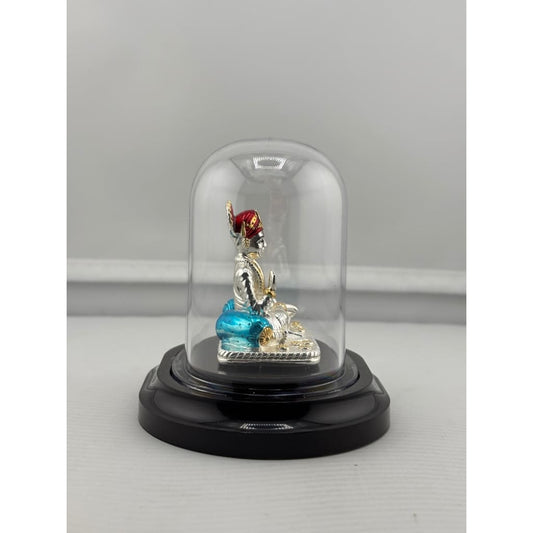 999 Pure Silver Swaminarayan Idol in Protective Dome 15G