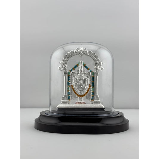 999 Pure Silver Tirupati Balaji Idol in Protective Acrylic