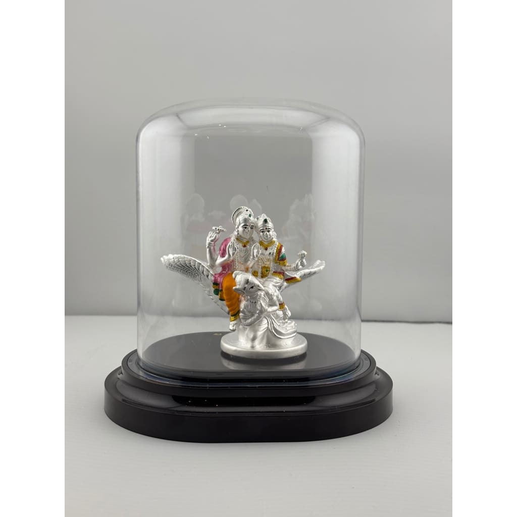 999 Pure Silver Vishnu & Lakshmi on Garuda Idol