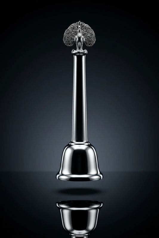 Silver Pooja Bell with Plain Detailing – 50g