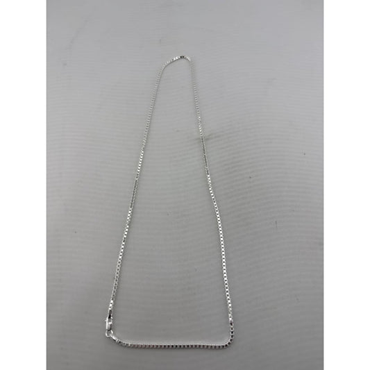 Box Chain Silver Necklace in 925 Sterling | Classic Square