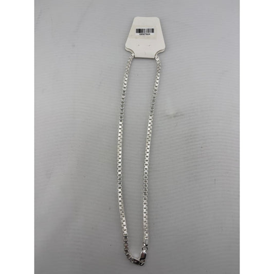 Byzantine Box Link Silver Chain in 925 Sterling | Textured