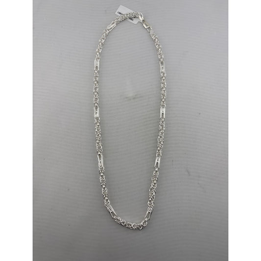 Byzantine Silver Chain in 925 Sterling | Fancy Bar & King’s