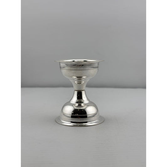 Compact Silver Diya, 23gm – For Everyday Puja