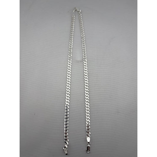 Curb Chain Silver Anklet 10 Inch – 925 Sterling Heavy | 25g