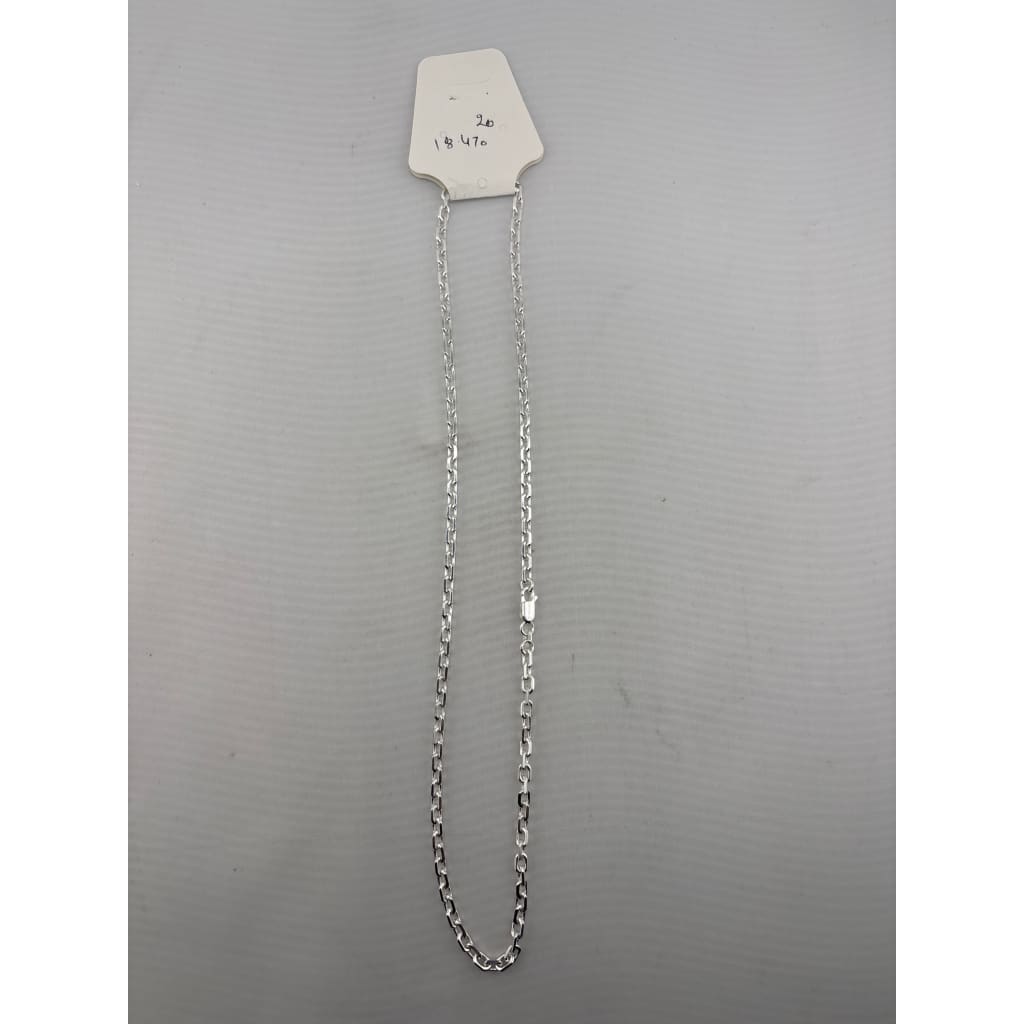 Diamond Cut Cable Silver Chain in 925 Sterling | Faceted