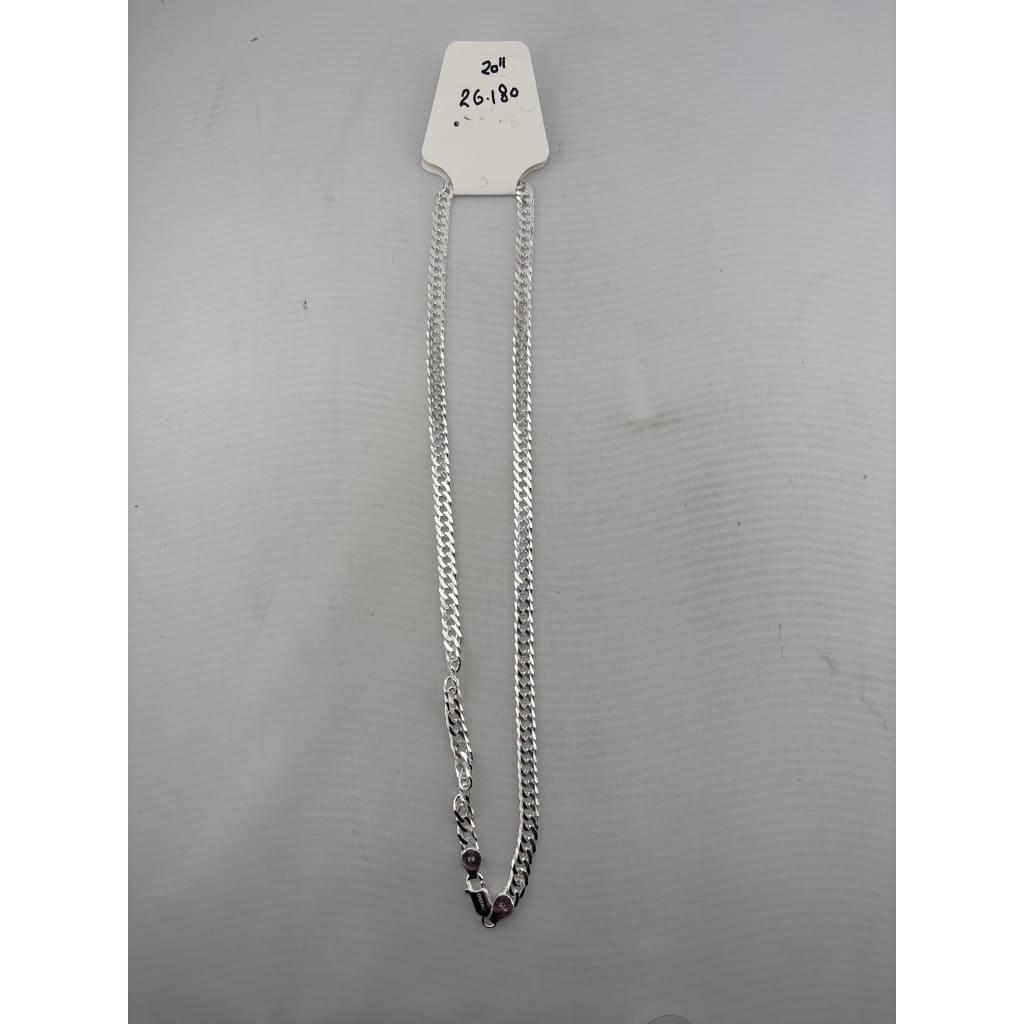 Double Row Curb Silver Chain in 925 Sterling | 5mm