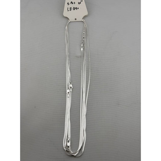 Fine Flat Curb Silver Chain 925 | Smooth Minimal Sterling