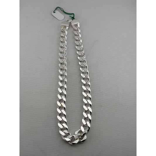 Heavy Curb Link Silver Chain in 925 Sterling | Thick