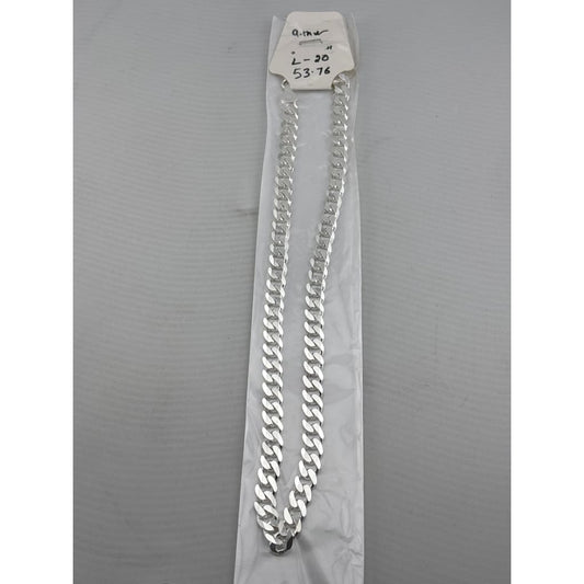 Heavy Curb Link Silver Chain in 925 Sterling | Thick