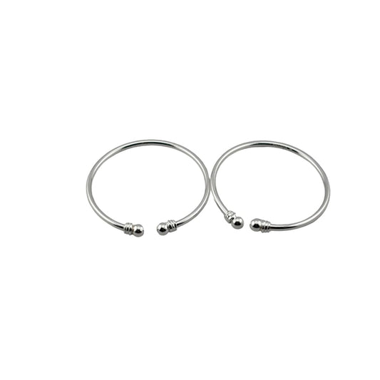 Kids Classic Silver Kada – 925 Sterling Baby Bracelet