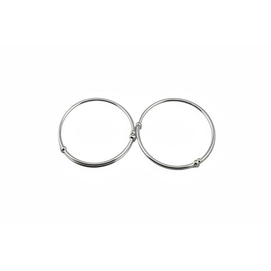 Kids Plain Silver Kada – 925 Sterling Baby Bracelet