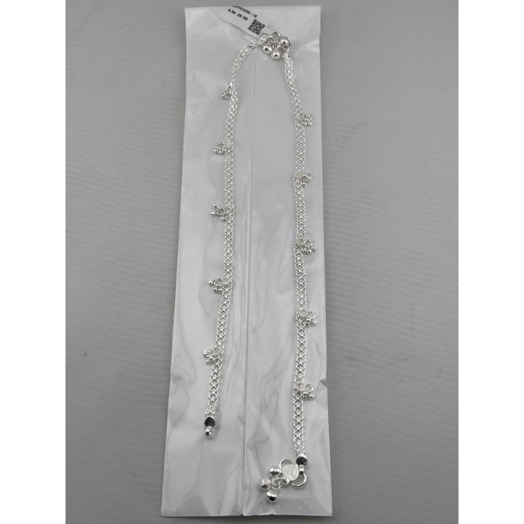 Mini Ghungroo Chain Anklet – 925 Sterling Silver Adjustable