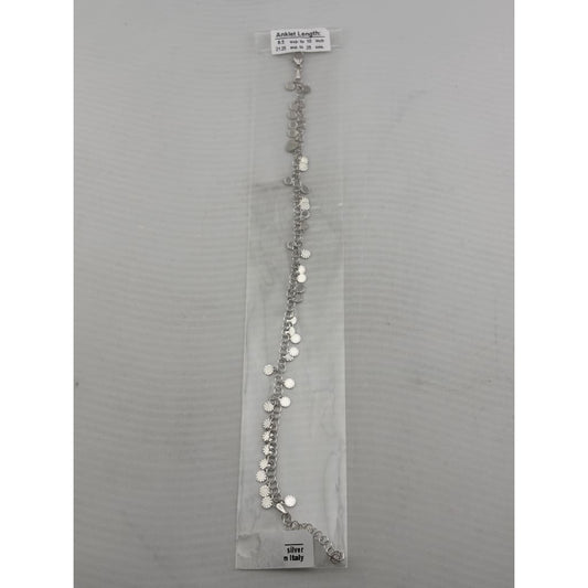 Multi Charm Anklet – 925 Sterling Silver Heart Butterfly