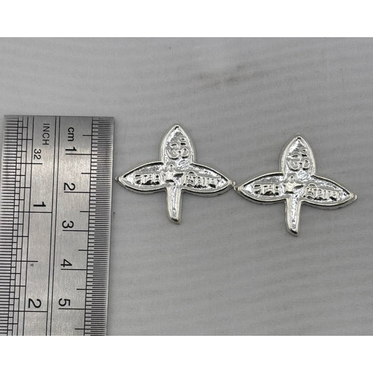 Silver Bilva Patra Pooja Piece Set of 2 Handcrafted (2g)