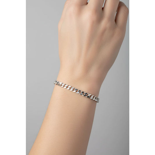 Silver Curb Link Bracelet 925 – Flat Chain | 8mm - Bracelets