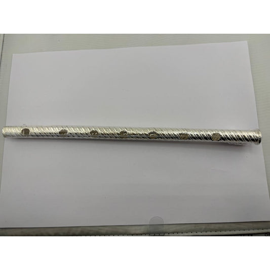 Silver Krishna Basuri / flute Pooja Piece (28cm) - Puja Item