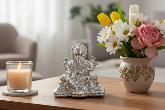 Sterling Silver (92.5% purity) Ganesh ji Idol – pure