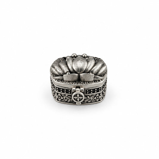 Silver Lotus Box Lakshmi Narayan Handcrafted (31.36g)