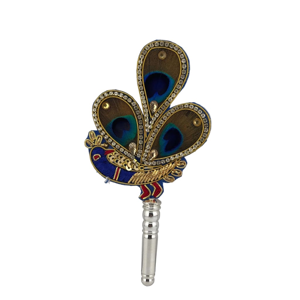 Silver Mor Pankh Gift Item β Decorative Spiritual for Home