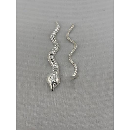 Silver Nag Nagin Snake Set of 2 Handcrafted (2g) - Puja Item