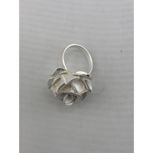 Sterling Silver Rose Ring - Rings