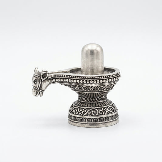 Sterling Silver ShivLing Idol 37gm β Sacred for Pooja &