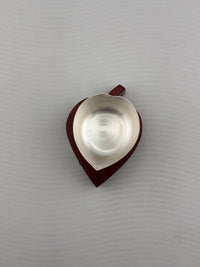 Load image into Gallery viewer, Silver Leaf-Shaped Diya 15gm – Traditional Pooja Lamp for Temple &amp; Festivals
