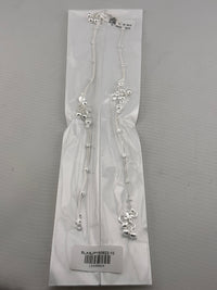 Load image into Gallery viewer, Floral Charm Station Silver Anklet – 99.9% Pure Silver – Weight:22g
