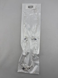 Load image into Gallery viewer, Blue Stone Bell Charm Silver Anklet – 99.9% Pure Silver – Weight:22g
