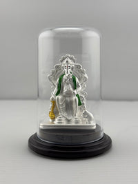Load image into Gallery viewer, 999 Pure Silver Ganesha (Lalbaugcha Raja) Idol 12gm – Divine Ganpati Murti for Pooja
