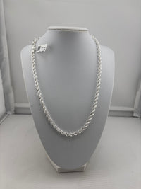 Load image into Gallery viewer, 925 Sterling Silver Rope Chain Necklace – Twisted Design, Heavy Silver Chain for Men &amp; Women | Length- 1.0
