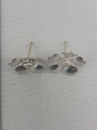 Load image into Gallery viewer, Silver Flower Pooja Piece Set of 2 Handcrafted (4.30g)
