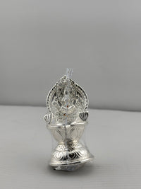 Load image into Gallery viewer, Silver Diya 15gm – Traditional Pooja Lamp for Temple &amp; Festivals
