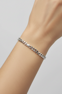Load image into Gallery viewer, Silver Curb Link Bracelet 925 – Flat Chain | 5mm
