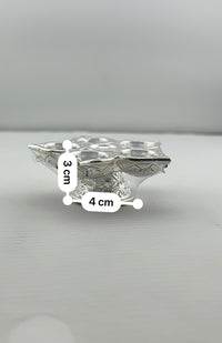 Load image into Gallery viewer, Silver Diya Design 3 34gm – Traditional Pooja Lamp for Temple &amp; Festivals
