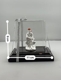 Load image into Gallery viewer, 999 Pure Silver Sai Baba Idol 9gm in Protective Acrylic Dome – Divine Shirdi Sai Murti for Temple &amp; Gifting
