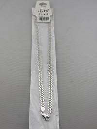 Load image into Gallery viewer, Japanese Curb Silver Chain in 925 Sterling Silver | Sleek Flat Link Chain Necklace
