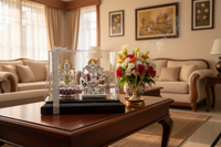 Load image into Gallery viewer, 999 Pure Silver Ganesha &amp; Lakshmi Idol 95gm – Auspicious Prosperity Murti for Temple Décor
