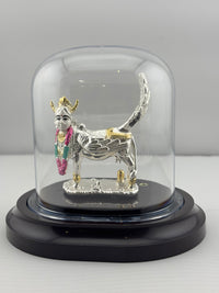 Load image into Gallery viewer, 999 Pure Silver Kamadhenu Idol 11gm – Sacred Wish – Fulfilling Cow Murti for Pooja
